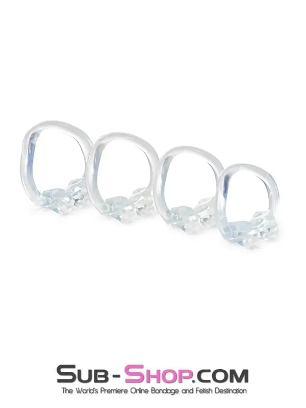 0397AE      Exposed in Chastity High Security Keyed Tumbler Locking Male Chastity with 4 Base Cock Ring Sizes - MEGA Deal