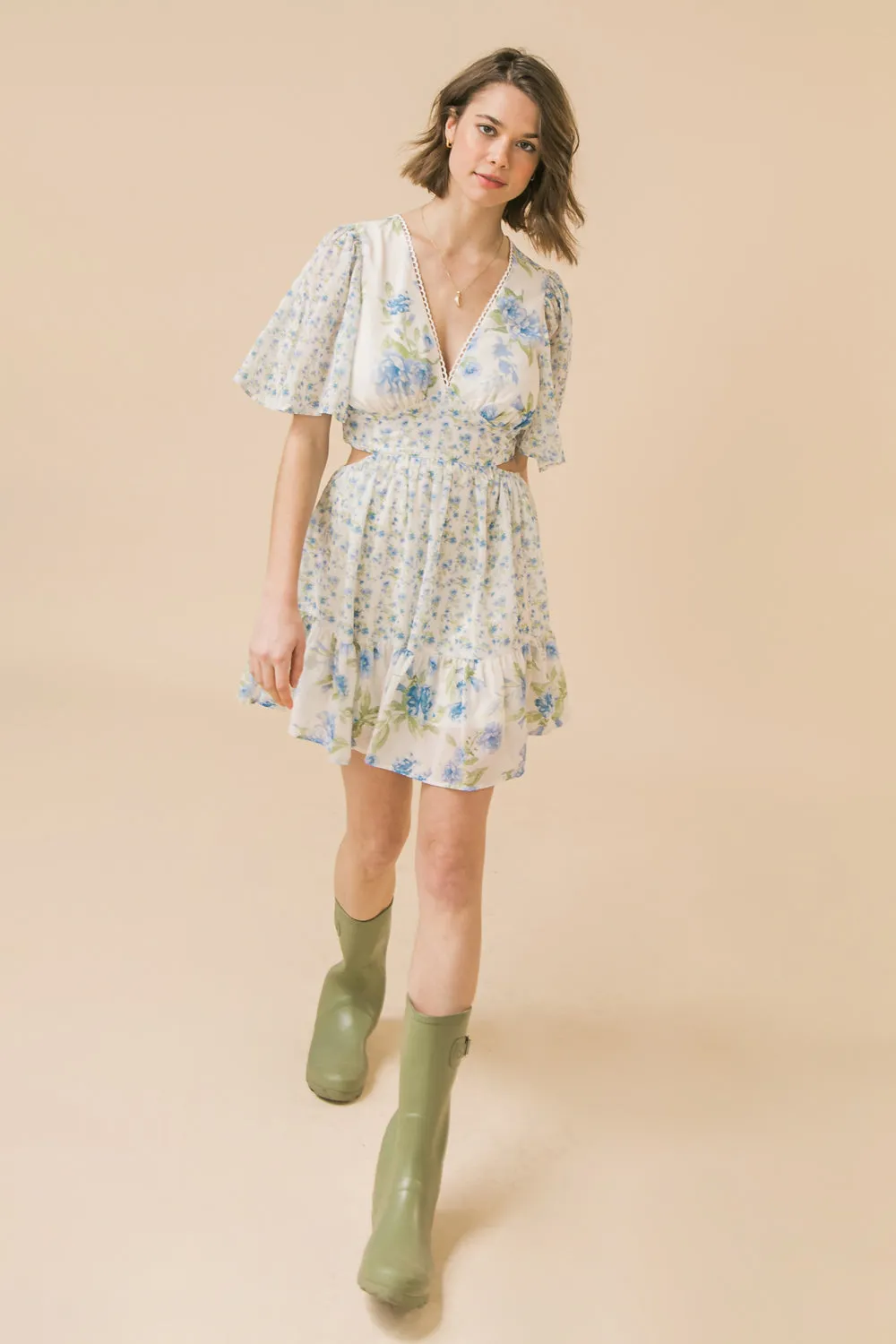 ALL FOR ME WOVEN MINI DRESS