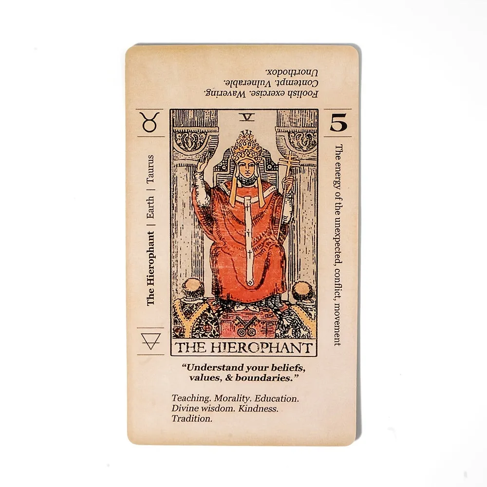 Antique Tarot Deck 78 Cards for Beginner Divination Gaming