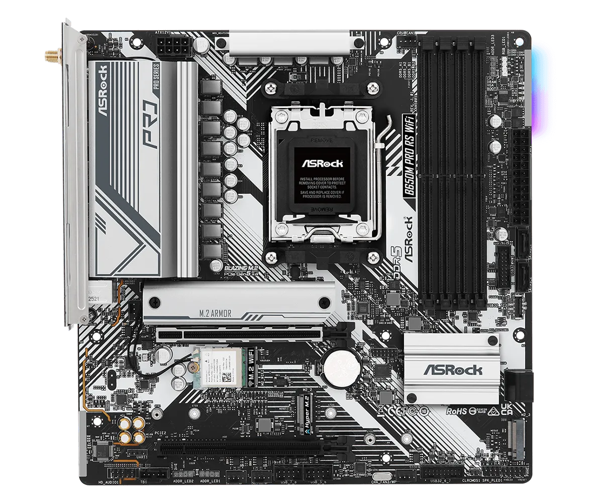 Asrock B650M PRO RS WIFI mATX AM5 Motherboard