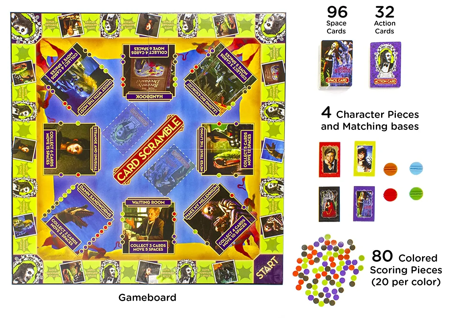 BEETLEJUICE CARD SCRAMBLE GAME