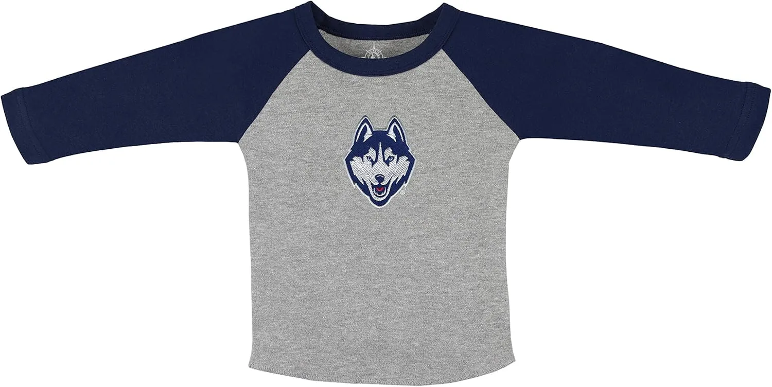College Baby NCAA Infant and Toddler Baseball Shirt Raglan 3/4 Length Sleeve