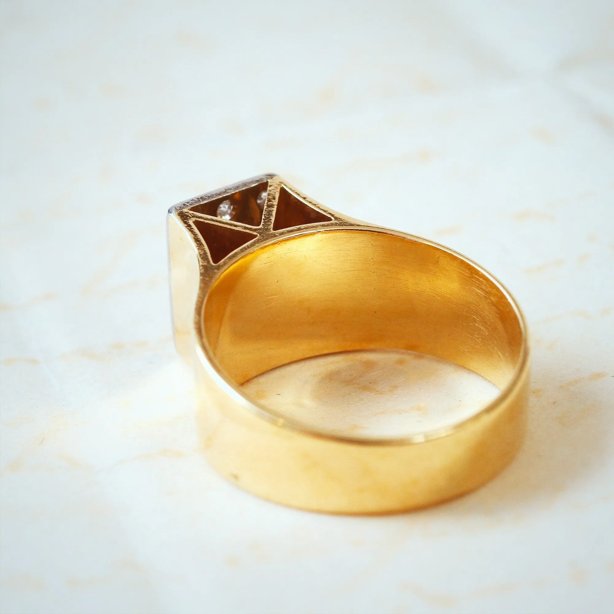 Exciting! Statement Mid Century Diamond Cluster Band
