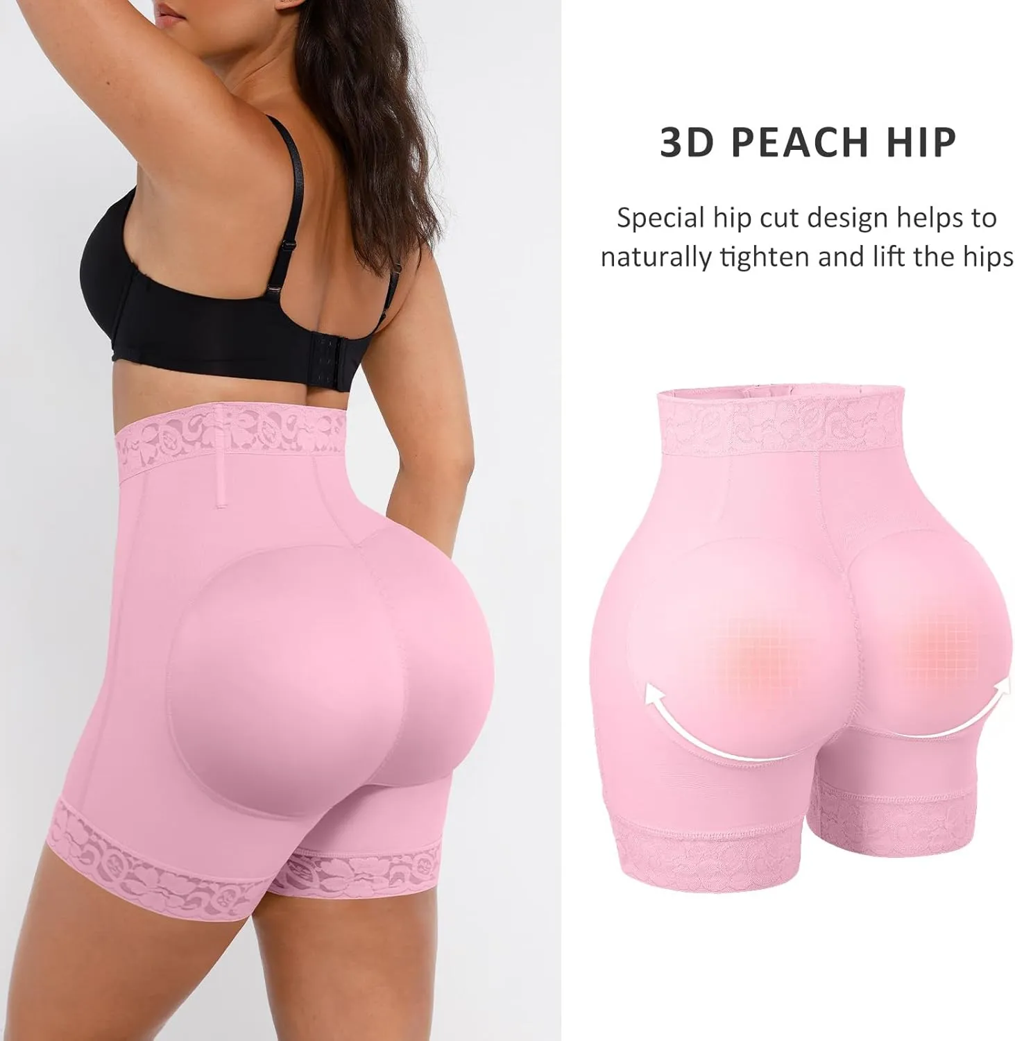 FeelinGirl Body Shaper for Women Butt Lifting Shapewear Tummy Control Panties with Hook Zipper Closure