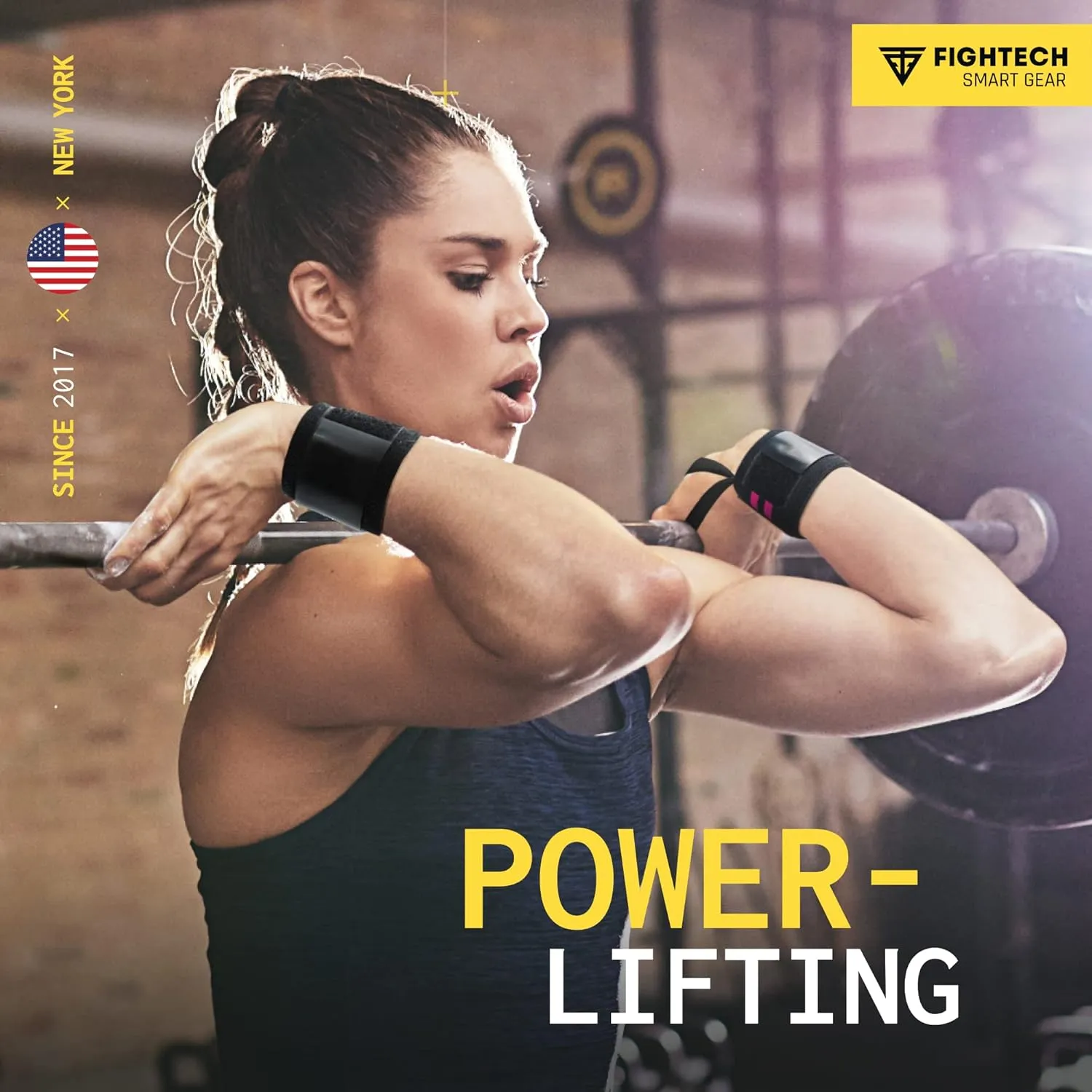 FIGHTECH Wrist Wraps for WeightLifting | 18 inch Professional Grade Lifting Wrist Wraps | Best for Powerlifting Competition, Strength Training, Bodybuilding (Pink, 18 Inch)