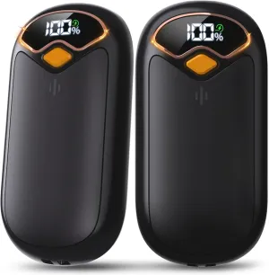 Hand Warmers Rechargeable - 7000mAh Electric Hand Warmer Reusable 2 Pack with LED Digital Display, 4 Levels Max 132, 20 Hrs Warmth Magnetic Portable Pocket Heater for Golf, Camping, Hunting, Fishing