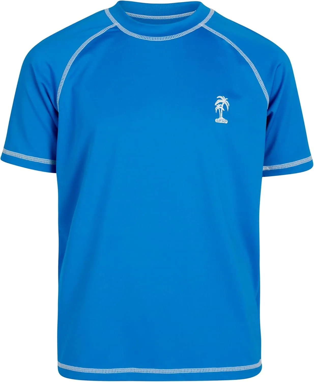 iXtreme Boys Rash Guard - UPF50  Short Sleeve Swim Shirts for Boys - Quick Dry Swimwear for Infant Toddler & Big Boy (12M-18)