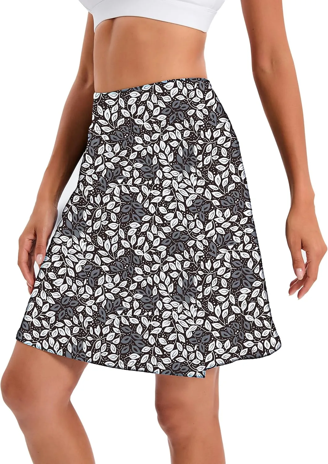 Jhsnjnr Women's Tennis Skirt Casual Knee Length Golf Skirts with Pockets Workout Athletic Skort