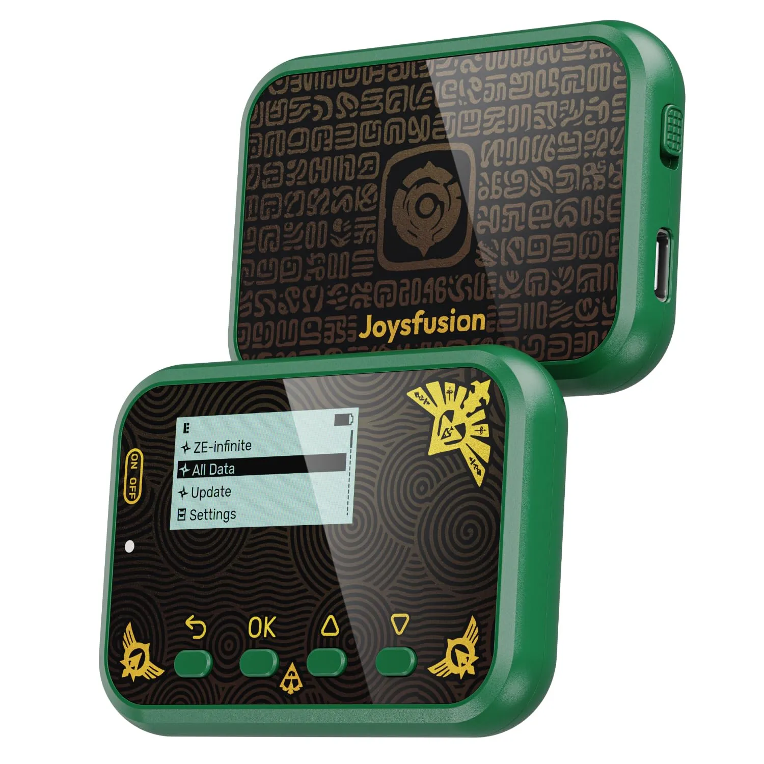 Joysfusion NFC Emulator, Store 3000 NFC Data, Support Ulimited Scan, 1.2" Screen, Easy Button Controls, Rechargeable for Endless Play, Compatible with 50  Games (Green)
