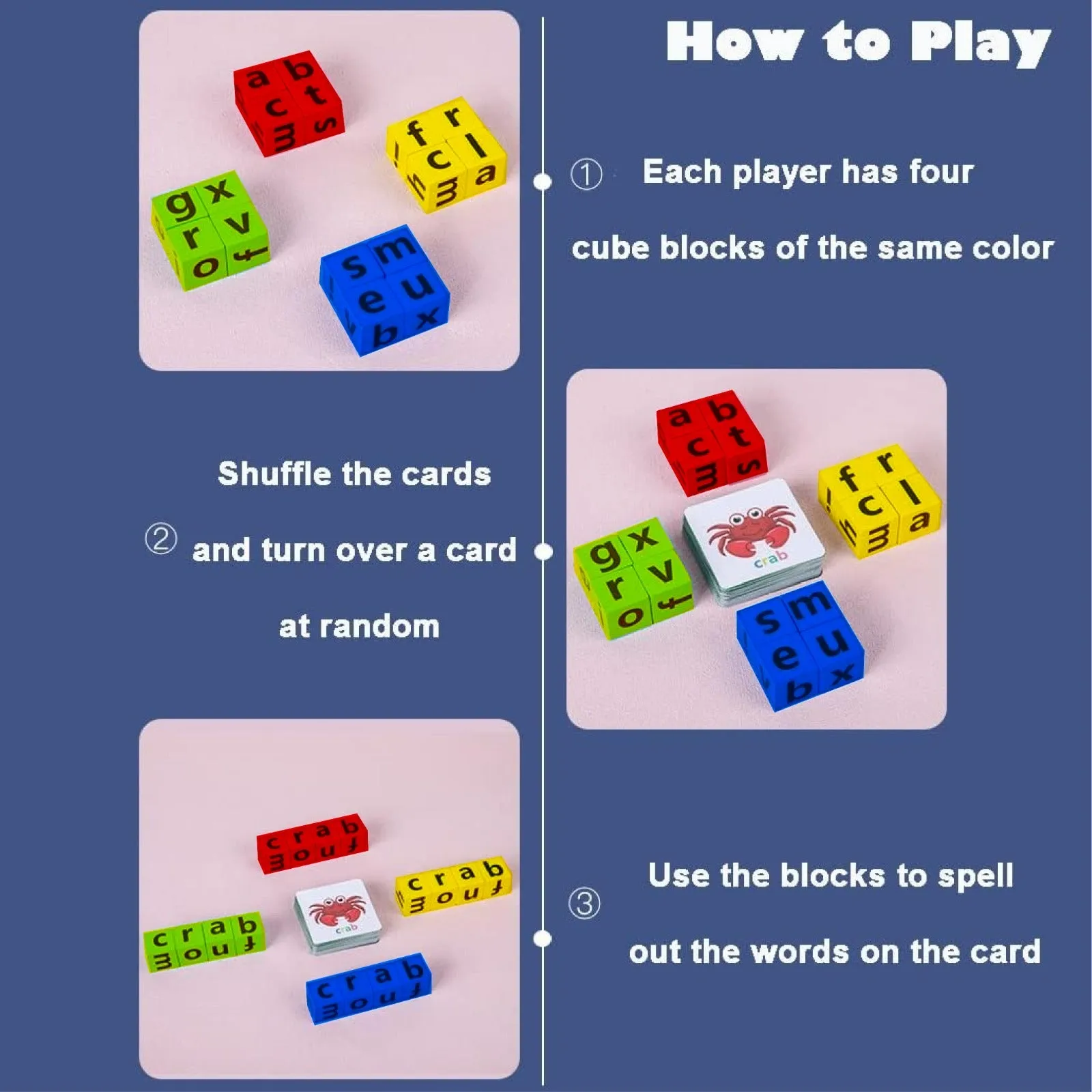 Learn and Play Alphabet Spelling Game - 2 to 4 Players