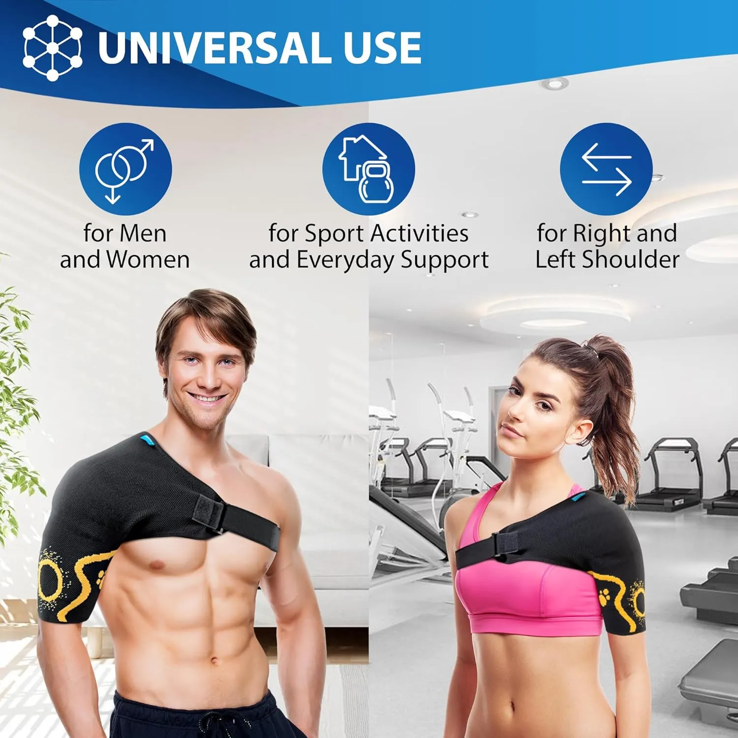 ORTONYX Shoulder Stability Brace Compression Sleeve for Rotator Cuff Support, Injury Prevention, Dislocated AC Joint, Labrum Tear, Frozen Shoulder Pain, Sprain, Soreness, Bursitis/S