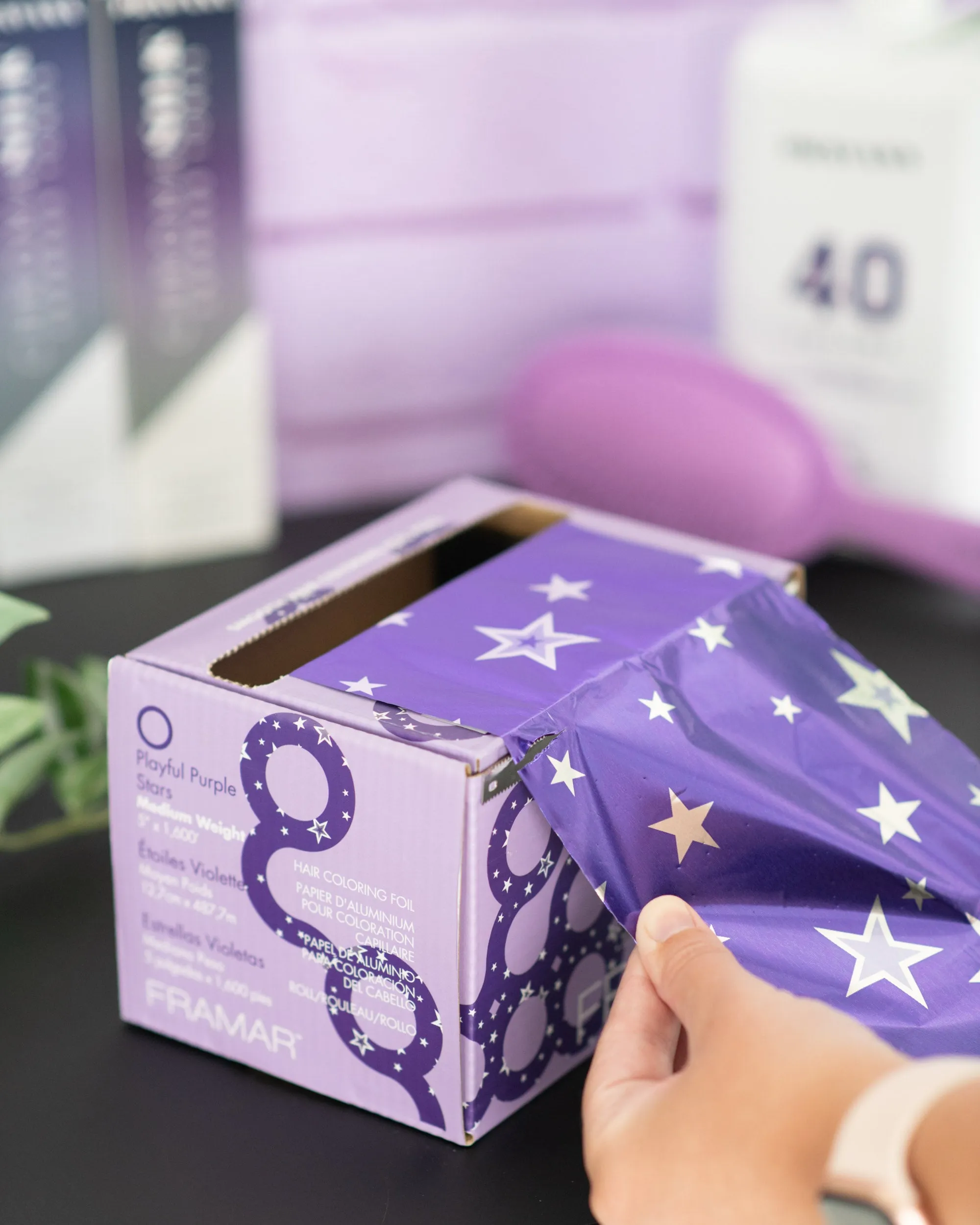 Playful Purple Stars - Smooth Roll