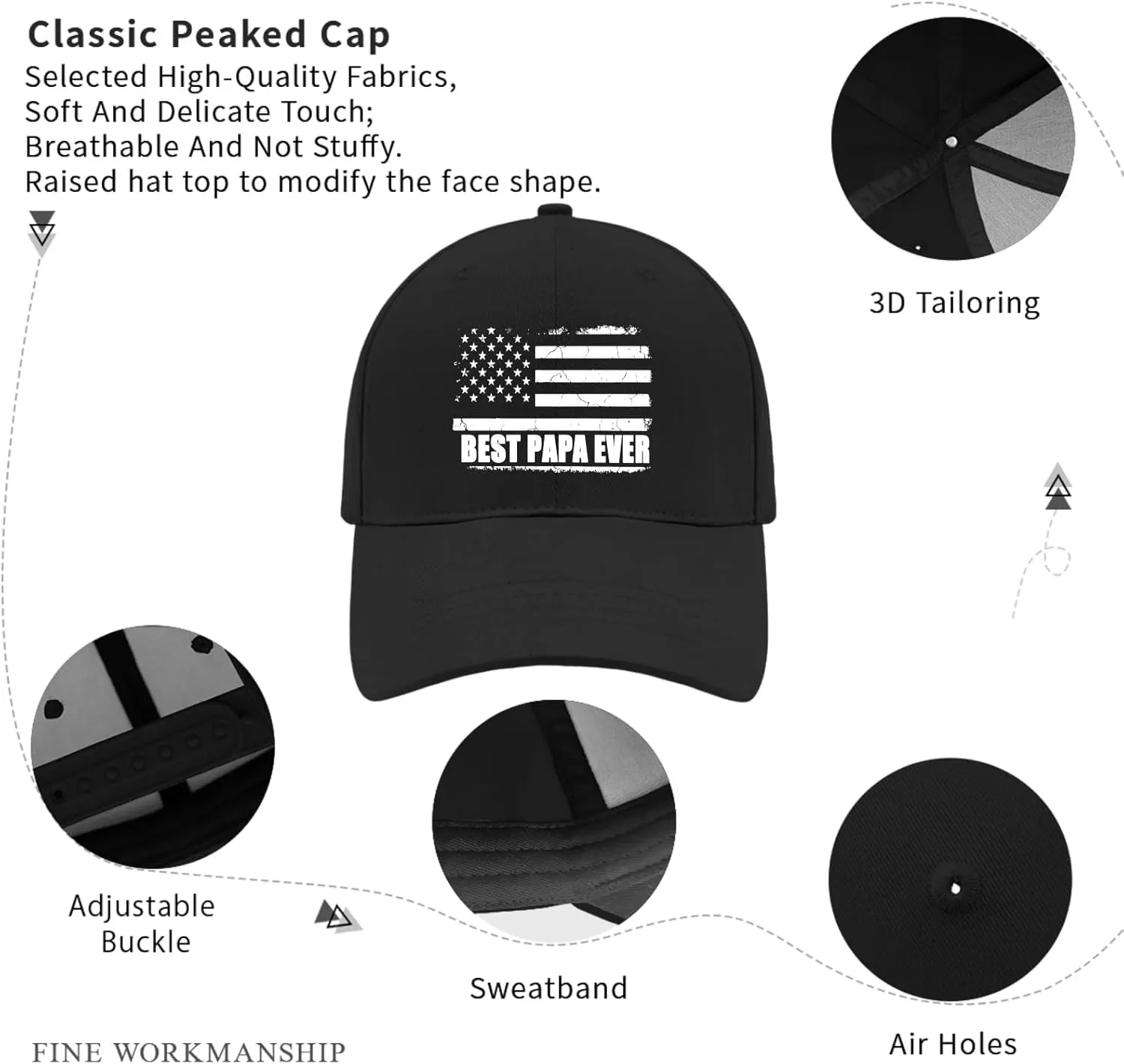 Pops The Man The Myth The Legend Hats Outdoor Cap for Women