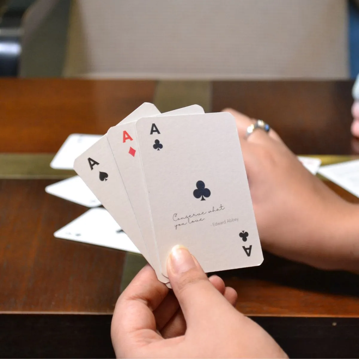 Premium Handmade Eco Playing Cards Set | Travel Games | Party Games
