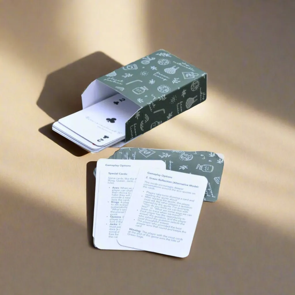 Premium Handmade Eco Playing Cards Set | Travel Games | Party Games