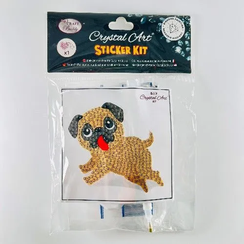 "Playful Pup" Crystal Art Motif