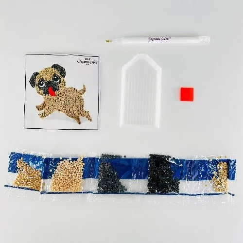 "Playful Pup" Crystal Art Motif