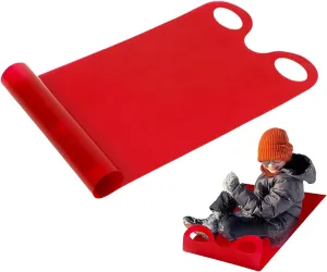 Roll Up Sled - Snow Sledge Toboggans Sled | Kids Snow Sled | Snow Sledge Toboggans Sleigh Sled | Snow Ice Play Winter Toys with Handles for Kids | Flexible High-Speed Roll Up Carpet Sledge