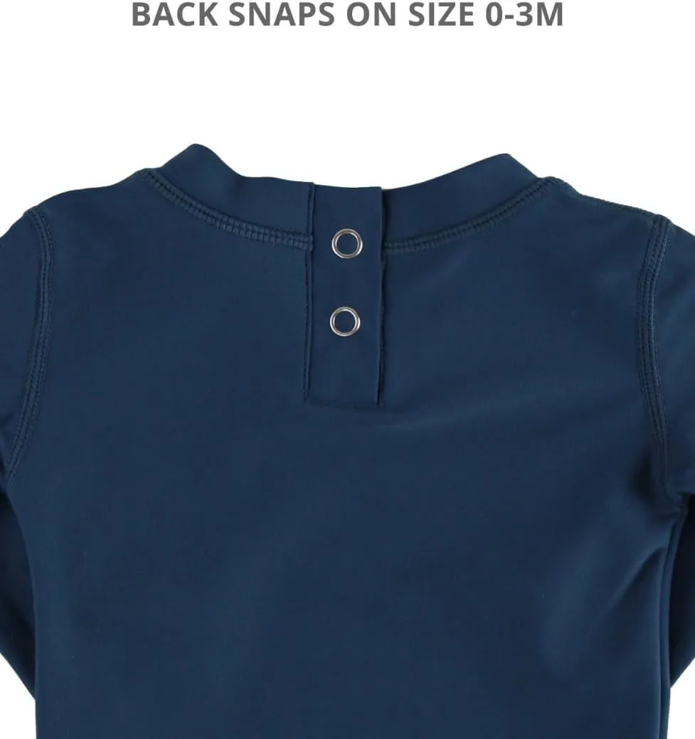 RUGGEDBUTTS Baby/Toddler Boys Long Sleeve Rash Guard Swim Shirt w/UPF 50 