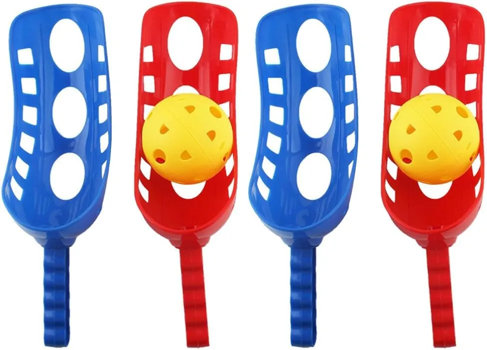 Sports Scoop Ball Game Scoop and Toss Game, Includes 4 Scoops and 2 Balls, Outdoor Lawn Game for Kids and Adults for Party Lawn, Camping & Beach, 35.00X10.00X10.00CM, Q15C3NZO492S5GB0VZ10FL