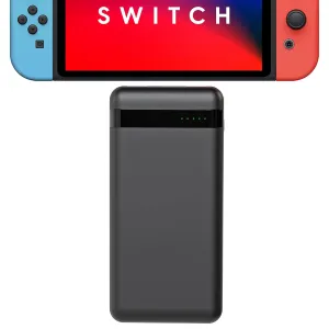 TalkWorks Power Bank Compatible with Nintendo Switch - Portable Charger Power Battery Pack with USB Ports & LED Battery Indicator - Easy-to-Carry External Battery Supply w/ 3-Foot USB-C Cable