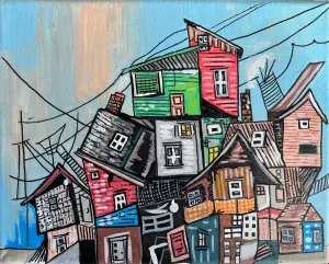 Unaffordable Housing 8 x 10 acrylic painting